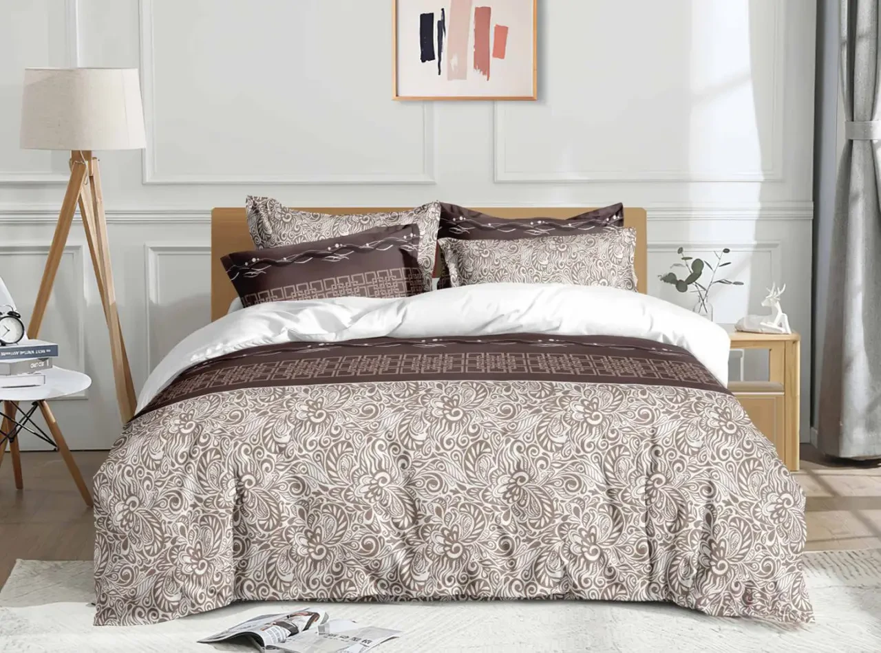 Пододеяло фланель Орнамент 180х220 см 100% хлопок Бежевый - фото 1 Пододеяло фланель Орнамент 180х220 см 100% хлопок Бежевый - фото 1