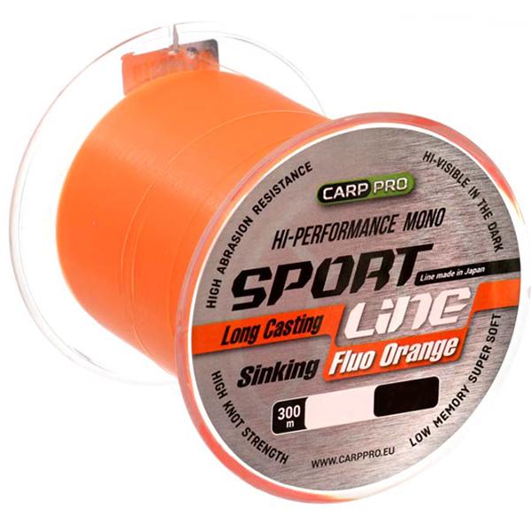 Леска Carp PRO Sport Line Fluo 300 м 0,310 мм Orange (CP2203-0310)