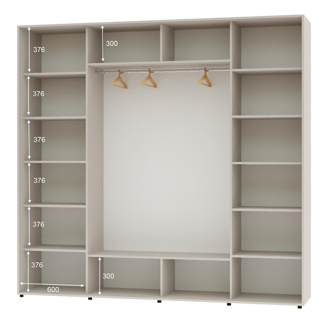 Шкаф-купе трехдверный Алекса ШК-05 ДСП 230х60х240 см Кашемир - фото 2 Шкаф-купе трехдверный Алекса ШК-05 ДСП 230х60х240 см Кашемир - фото 2