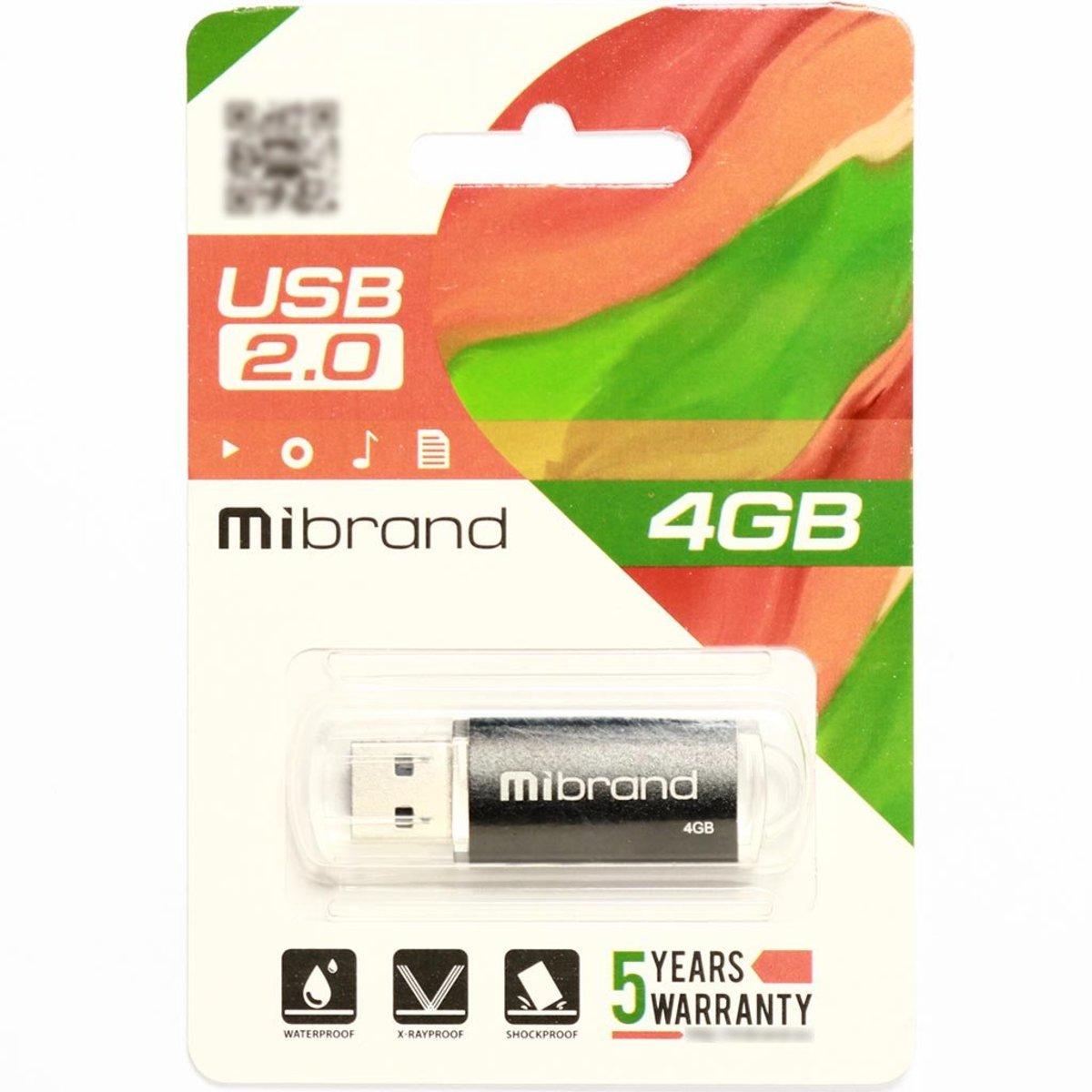 Флешка для ноутбука Flash Mibrand USB 2.0 Cougar 4Gb Black (MI2.0/CU4P1B) - фото 2