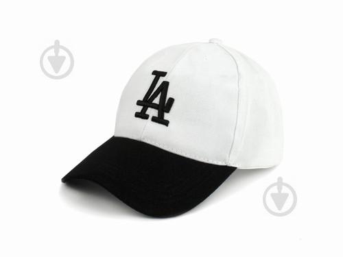 Бейсболка peaked cap LA Step One sizе  Белый с черным (23235)