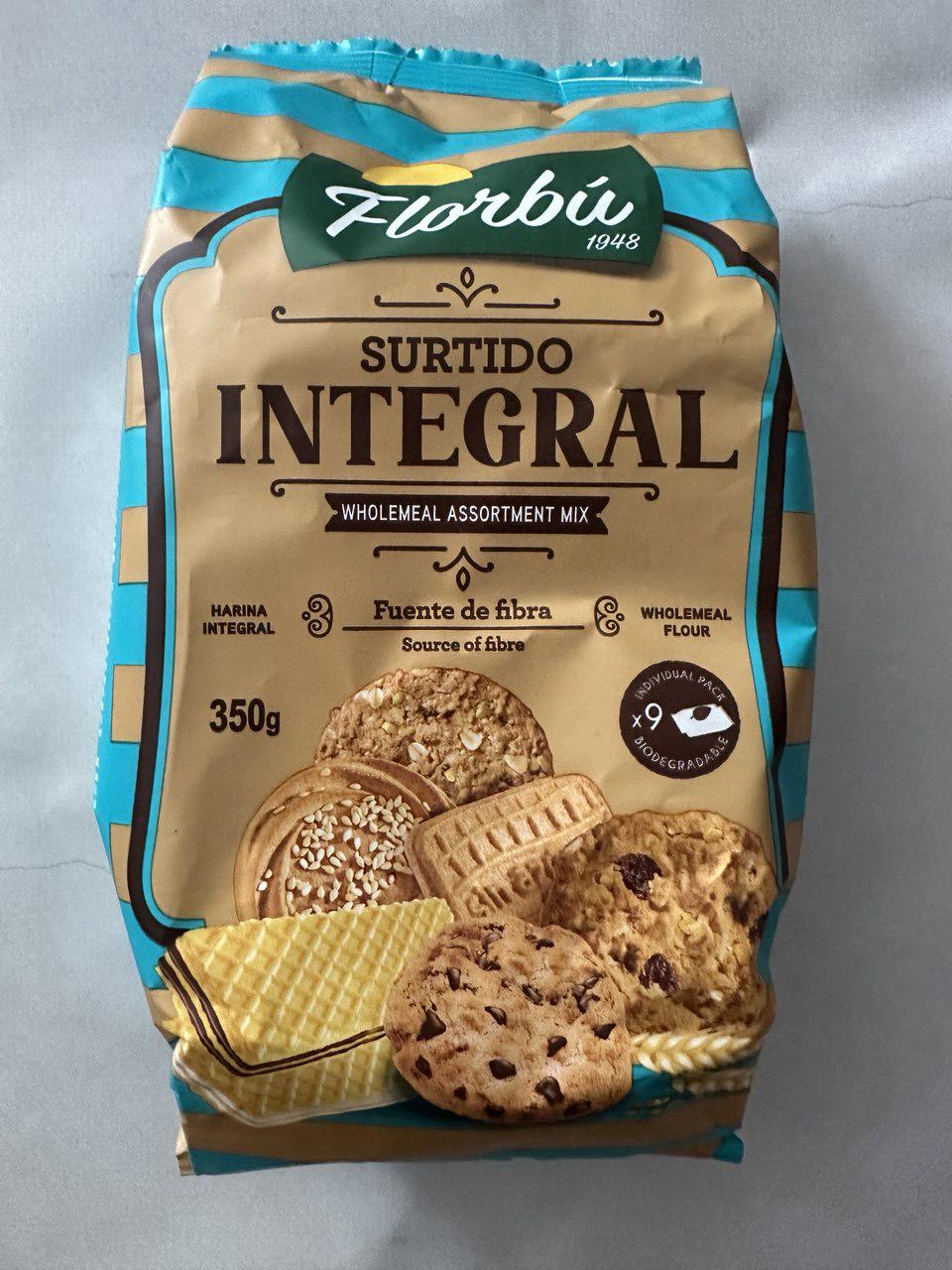 Печенье Florbu Surtido Integral цельнозерновое 350 г
