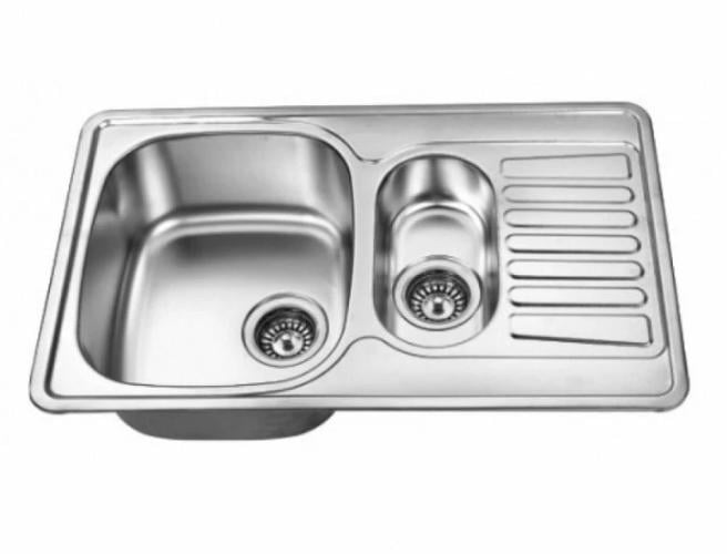 Мойка кухонная Kraft 7850-15BD Decor двойная 780х500х180 мм 110х0,8 мм