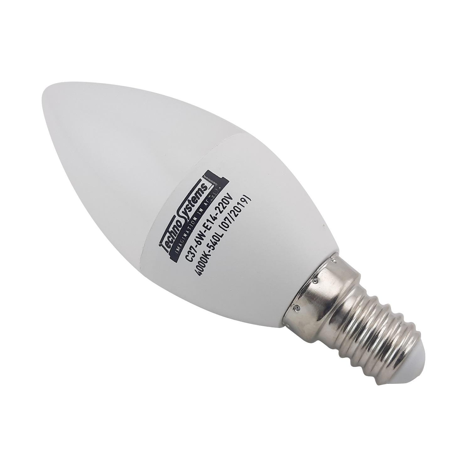 Лампа світлодіодна TechnoSystems Bulb C37 6Вт E14 4000K 540Лм ICCD (5000039) - фото 3