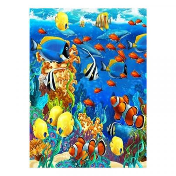 Алмазна мозаїка TK Group Тропічні рибки 40х30 см з рамкою в коробці (GB77192-mt)