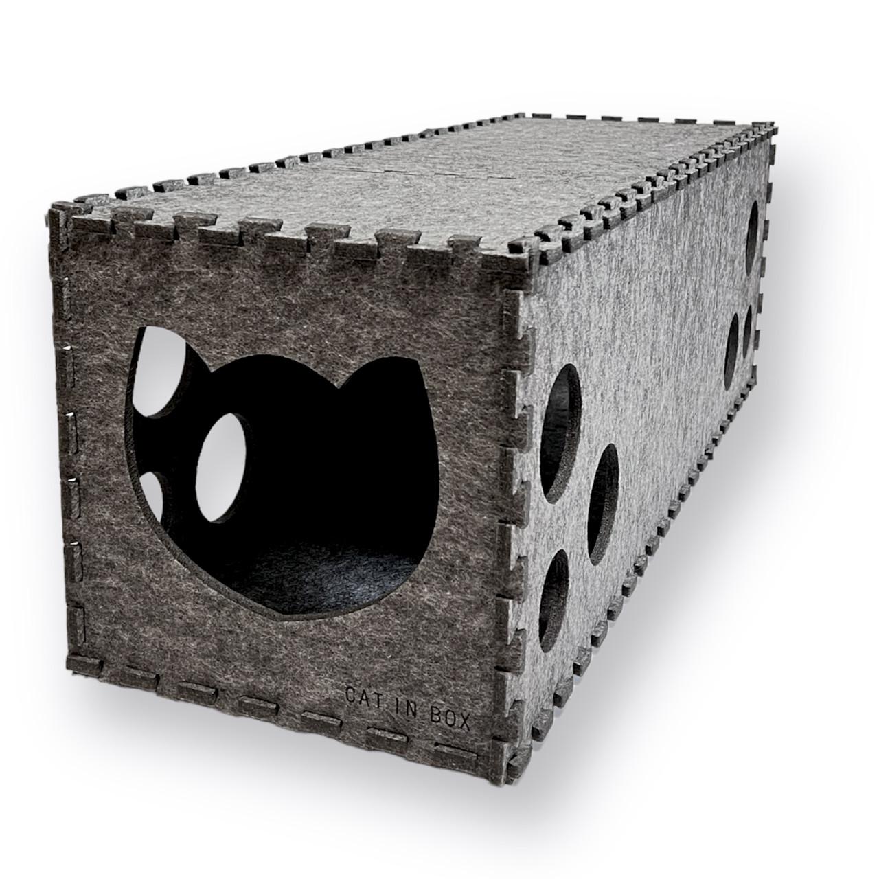 Домик-туннель трансформер для котиков CAT IN BOX Темно-серый (2002762048) - фото 2 Домик-туннель трансформер для котиков CAT IN BOX Темно-серый (2002762048) - фото 2