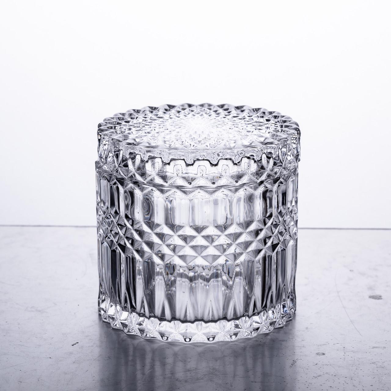 Цукерниця з кришкою HP-4-99 кругла скляна 9 см (6968) - фото 6 Цукерниця з кришкою HP-4-99 кругла скляна 9 см (6968) - фото 6