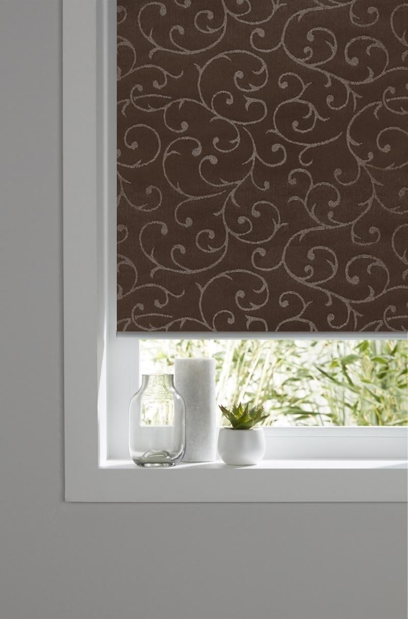 Рулонная штора NewTex Акант 120х165 см Шоколадный (2261) - фото 2