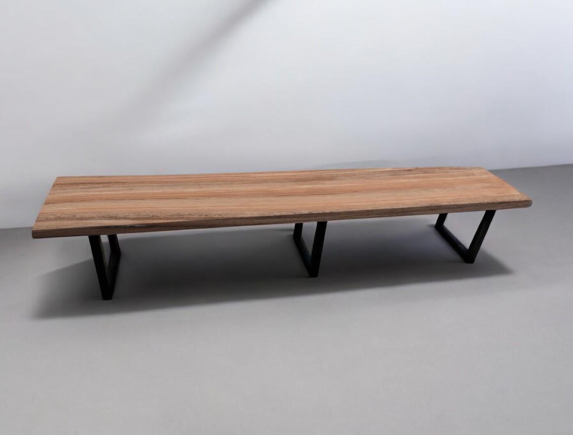 Лавка без спинки Tobi sho Австрия в стиле лофт Topalit Mono Design 300 см Атакама черри