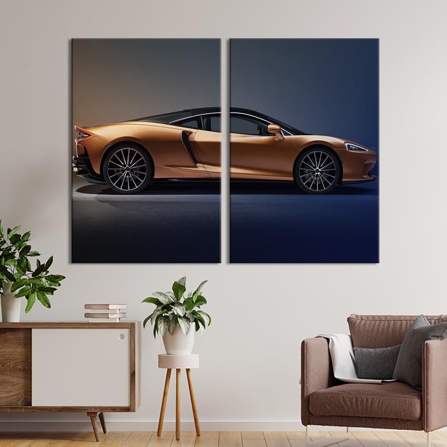Картина на холсте Золотой McLaren 71x51 см (1357-2)