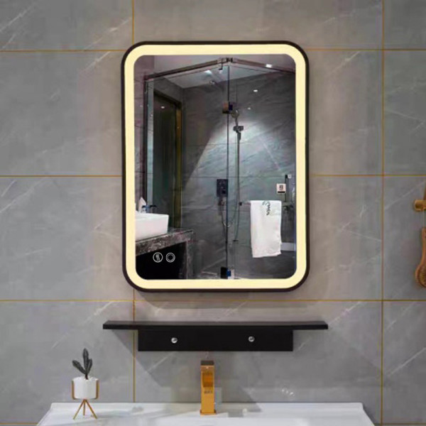 Зеркало настенное прямоугольное для ванной комнаты Insana J007 с LED-подсветкой 60х80 см (А0058144)