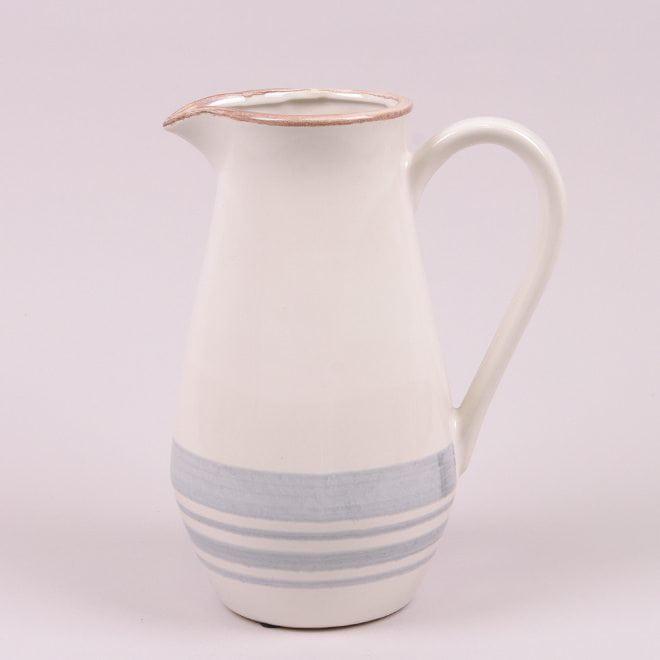 Ваза керамическая Flora Серые полоски (38399)