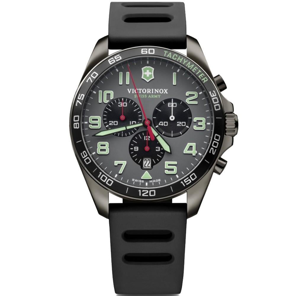 Наручний годинник чоловічий Victorinox Swiss Army Fieldforce Sport Chrono кварцевий Black (V241891)