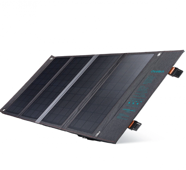 Сонячна зарядна станція Choetech Portable Foldable Solar Charger SC006 36W-C PD 3.0 USB QC 3.0 Сірий (SC006) - фото 3