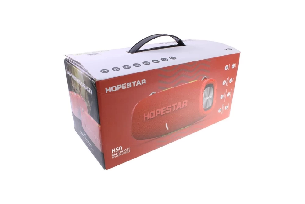 Колонка бездротова портативна HOPESTAR H50 Bluetooth Red (373754) - фото 3