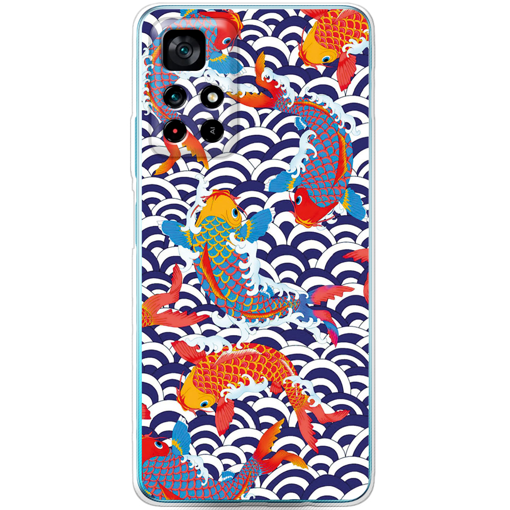 Чехол BoxFace Poco M4 Pro 5G Koi Fish Прозрачный силикон (43742-up2477-43742)