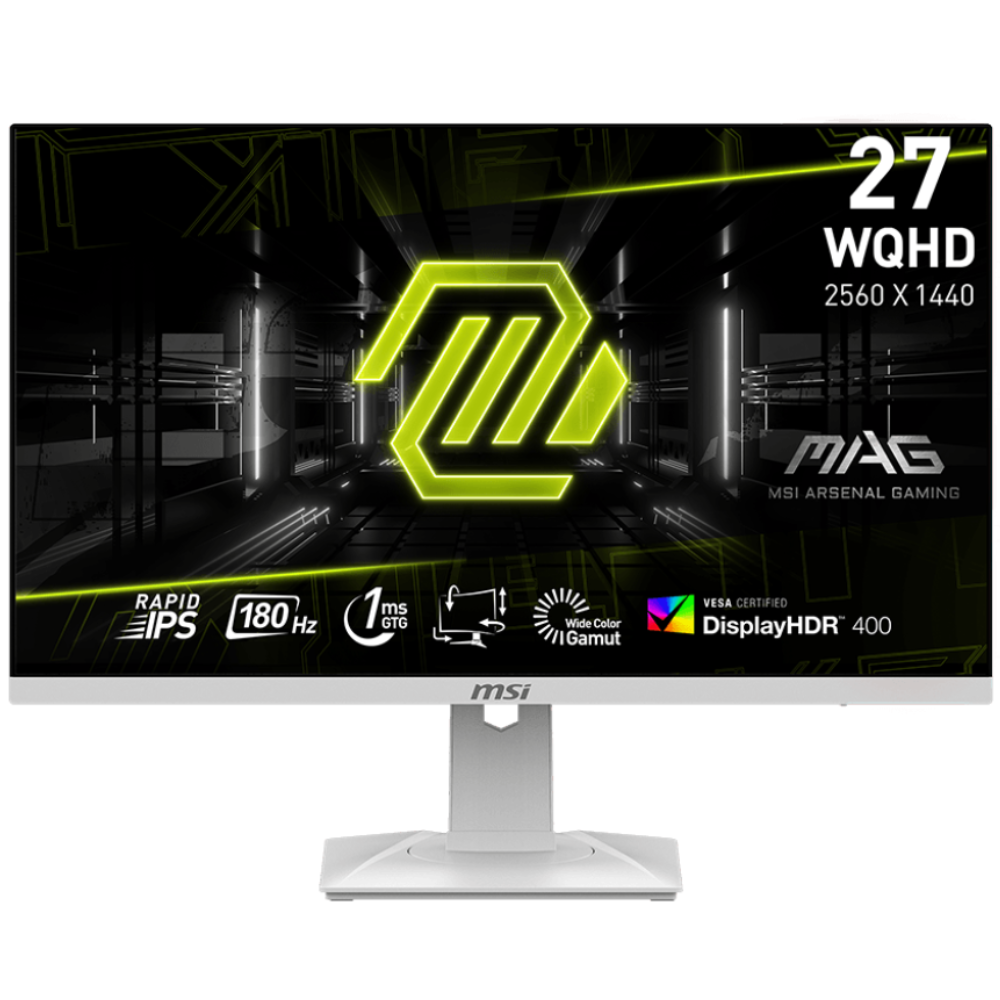 Монітор MSI MAG 274QRFW IPS безрамковий/поворотний екран 27" Білий (e7519d2c)