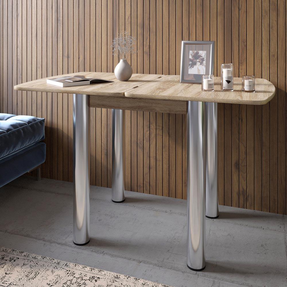 Обеденный стол Lion Нота Мини раскладной 60x70/70x120 см Дуб Сонома (000-000-2628)