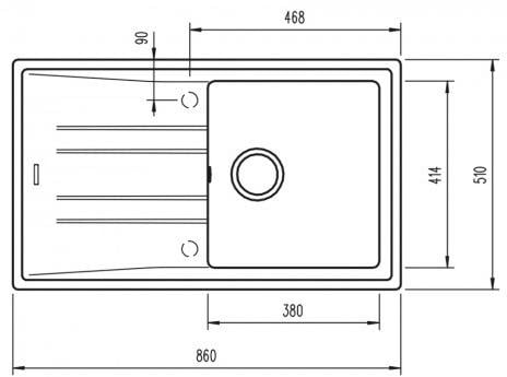 Мийка гранітна Teka STONE 50 B-TG 1B 1D 115330017 Чорний - фото 2