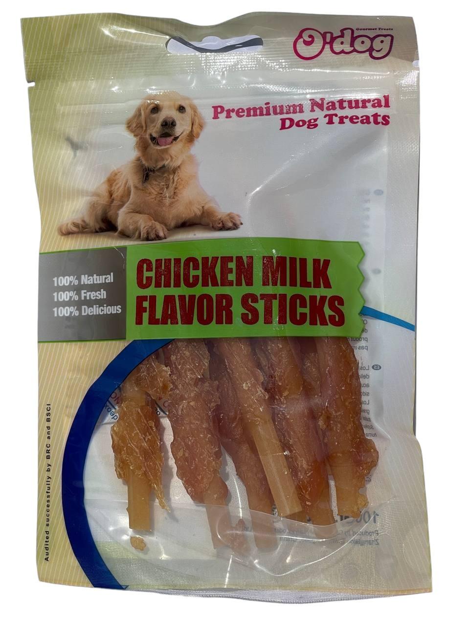 Ласощі для собак O’dog Chicken Milk Flavor Sticks Курячі палички зі смаком молока 100 г (31013011)