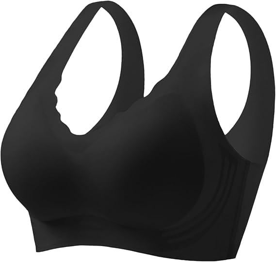 Топ-бюстгальтер женский поддерживающий бесшовный 95С 3XL Черный (SOL-019B-3XL)