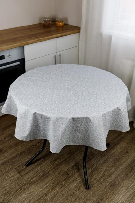 Скатерть Simfoni Айс Вензель d 136 см (33621)