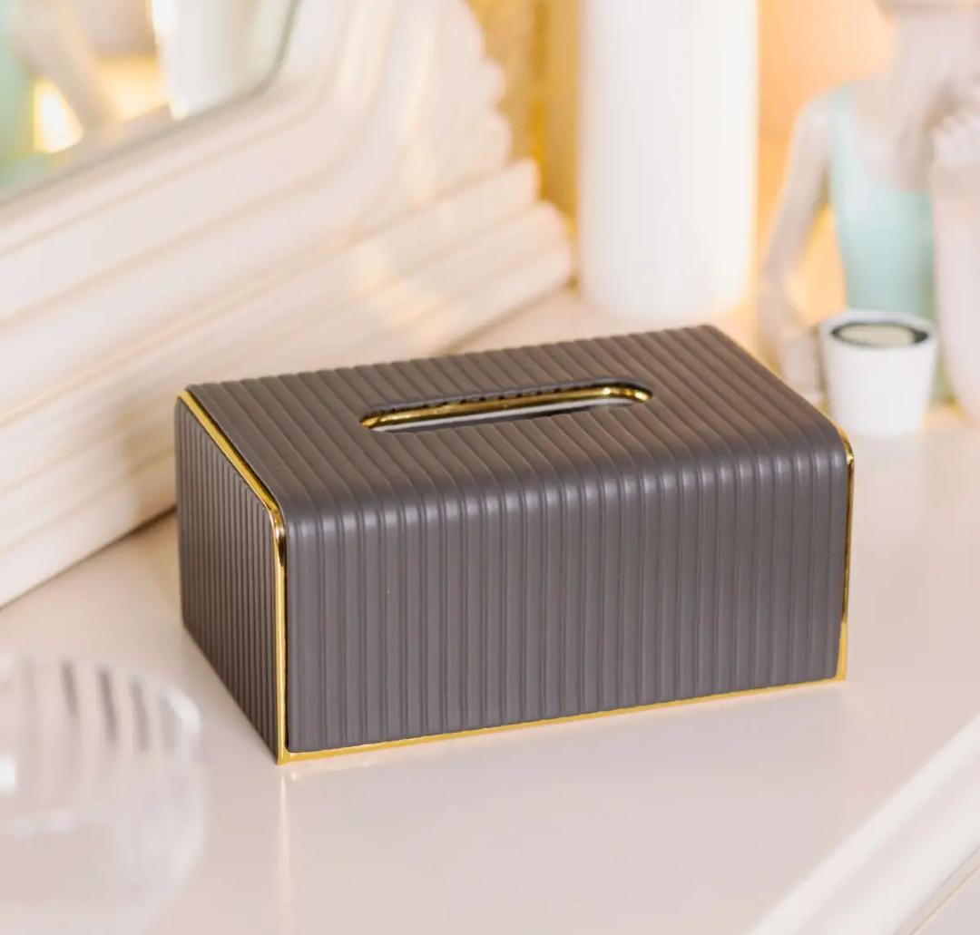 Салфетница Yiwu из экокожи 20х13х9 см Серый (HP-3-203G) - фото 3