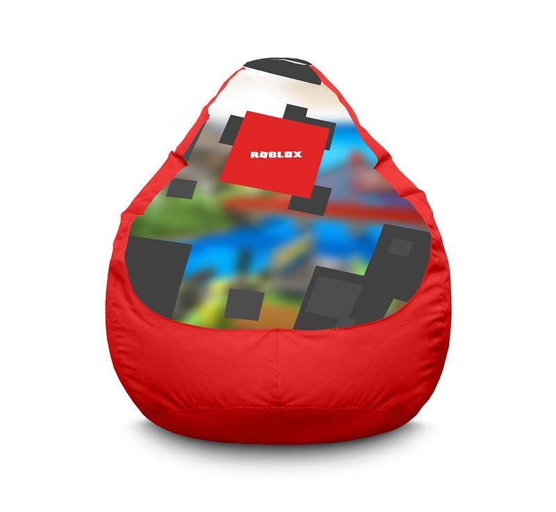 Кресло мешок iPuff Roblox Logo Оксфорд XXL 90х125 см Красный Кресло мешок iPuff Roblox Logo Оксфорд XXL 90х125 см Красный
