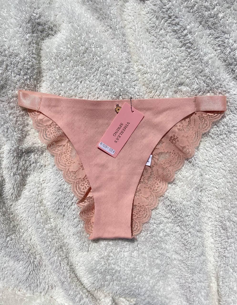 Трусики с высокой посадкой из хлопка и кружева L 1 шт. (V2159-1 )
