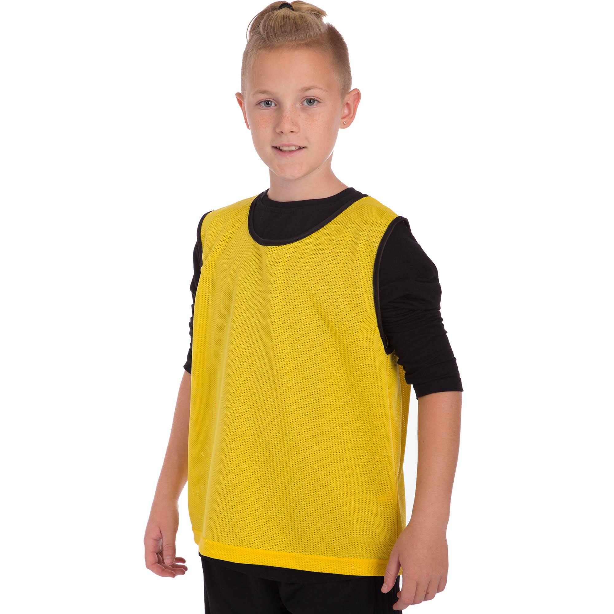 Манишка для футбола Zelart SP-Sport CO-5541 юниорская цельная S/M 50х57 см Желтый (DR006164)