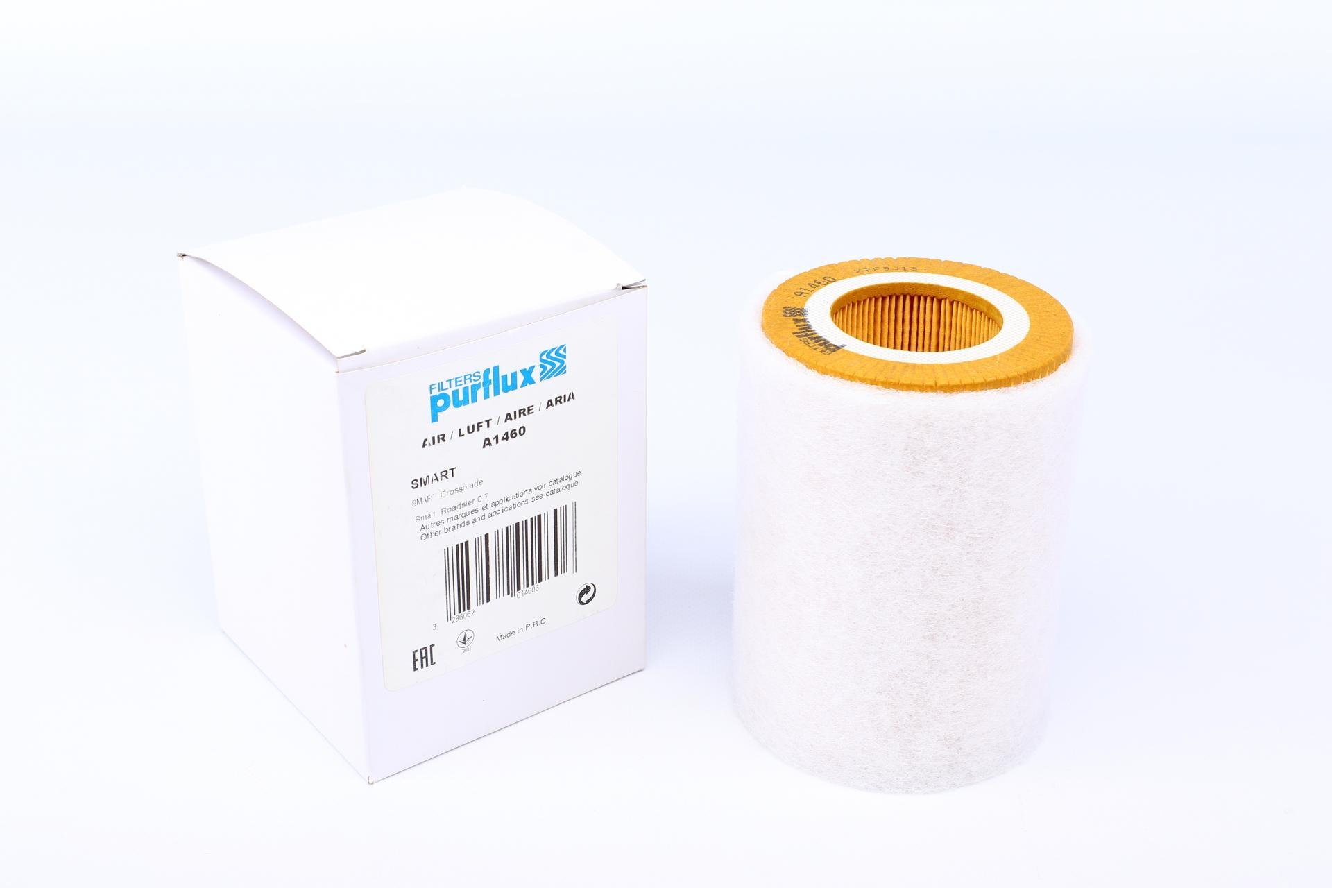 Фильтр воздушный PURFLUX для Smart 0,6-0,7i с поролоном (A1460)