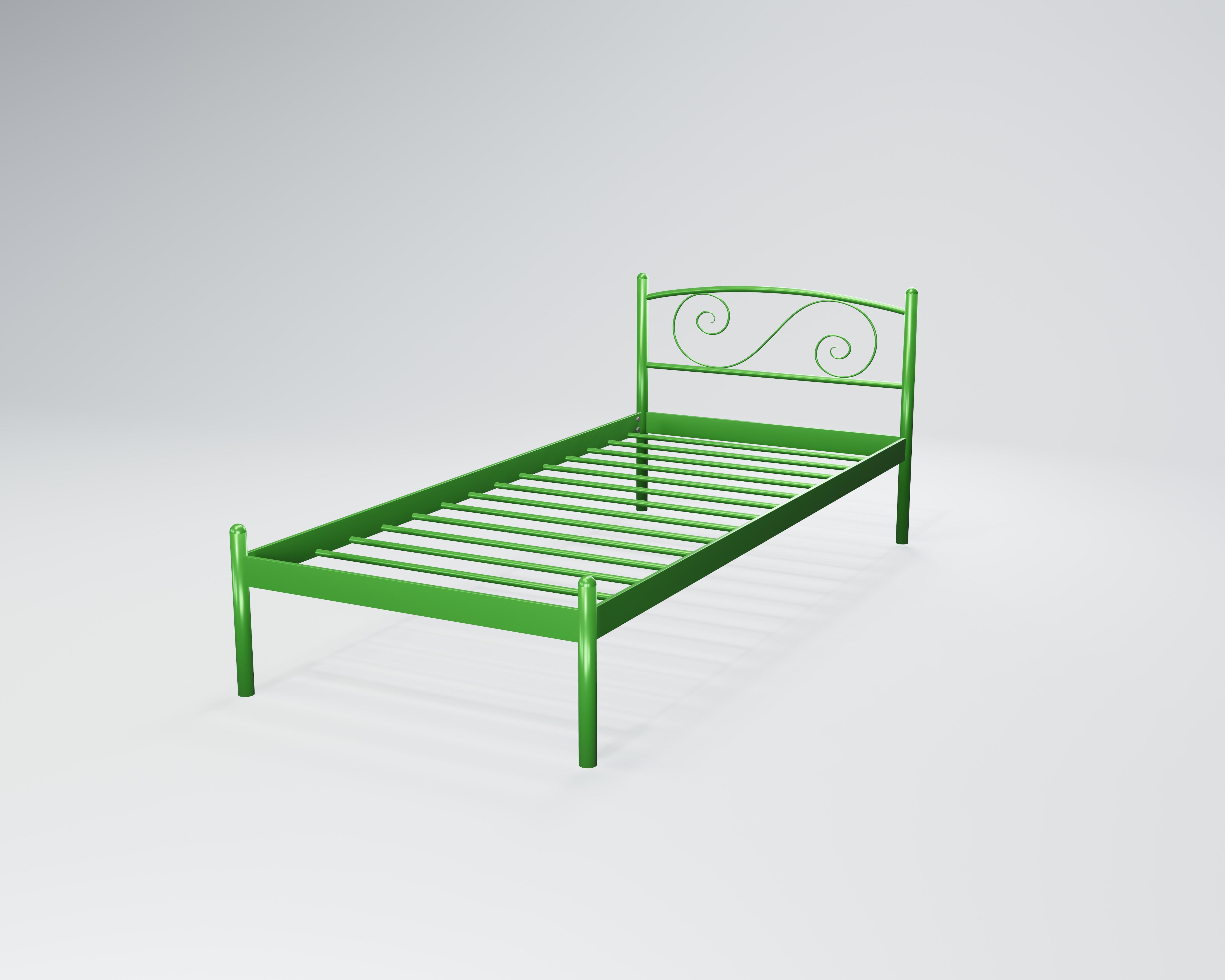 Кровать металлическая Виола Мини 90x190 см Зеленый