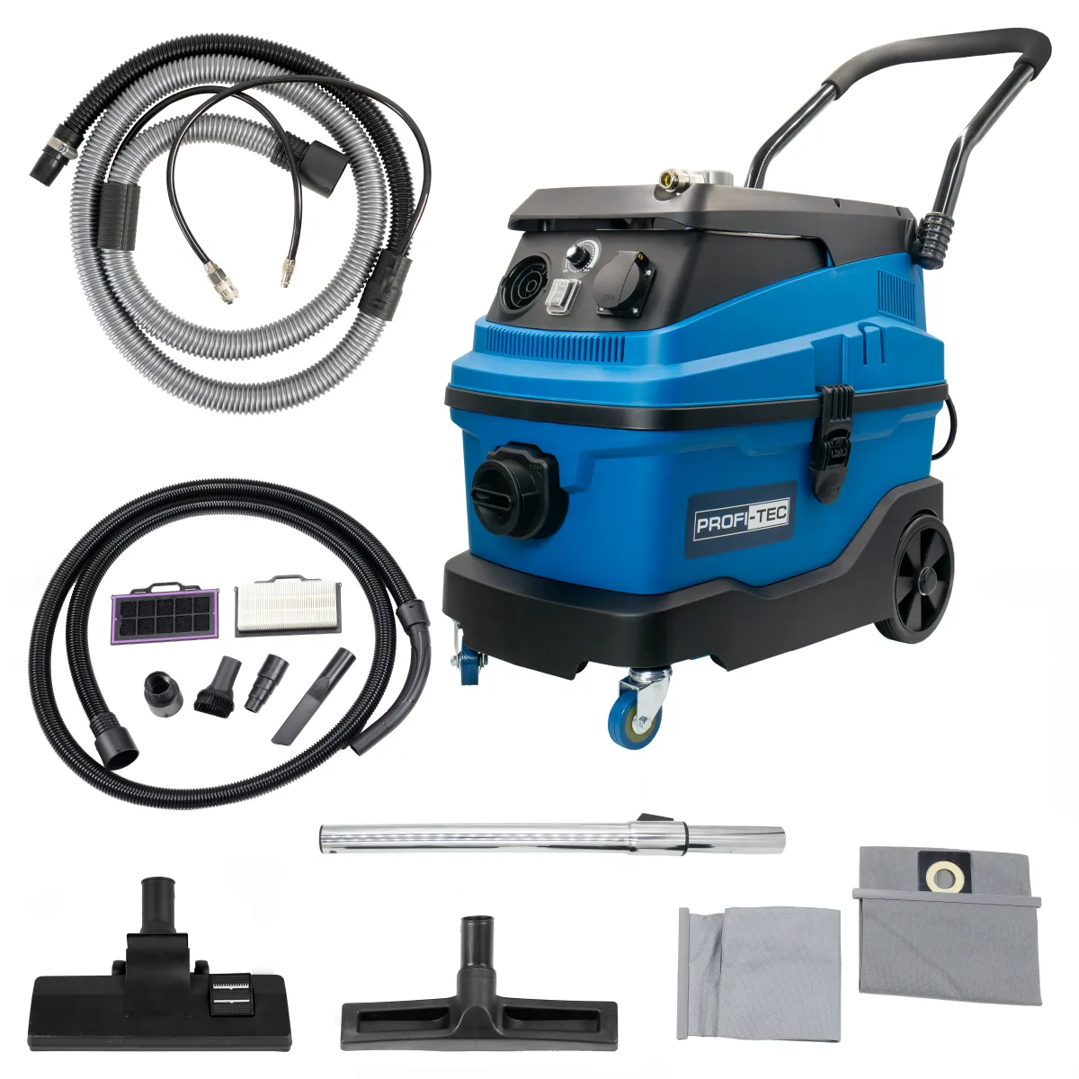 Пилосос будівельний PROFI-TEC PVC1630 миючий з підключенням води 1600 Вт 30 л (006531)