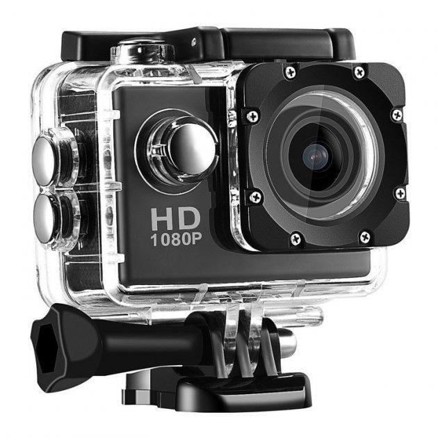 Відеокамера екшн камера Action Camera Cam A-9 Full HD G130 з аквабокс для підводної зйомки Чорний (MD12883)