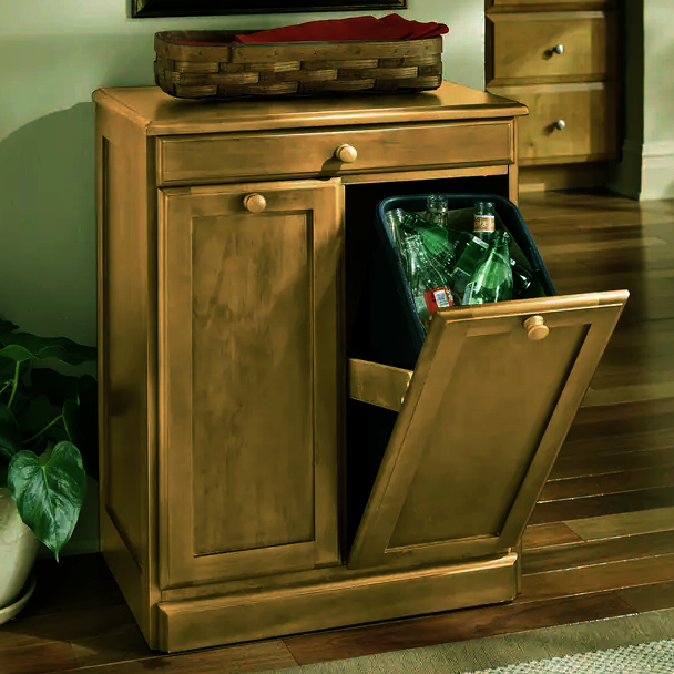 Тумба для мусорного ведра из дерева Муран Мускат (ТМВ-000507)