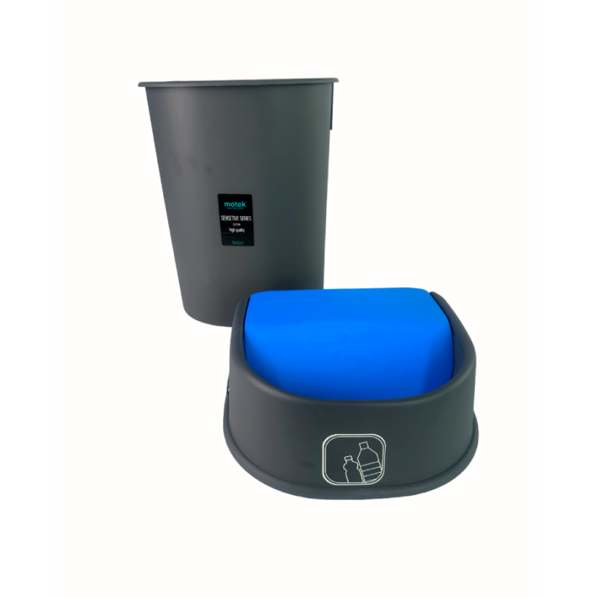 Контейнер для сортировки мусора Motek для пластику 22 л 31,5х29х47,5 см Черно-синий (CRY-115M) - фото 4 Контейнер для сортировки мусора Motek для пластику 22 л 31,5х29х47,5 см Черно-синий (CRY-115M) - фото 4