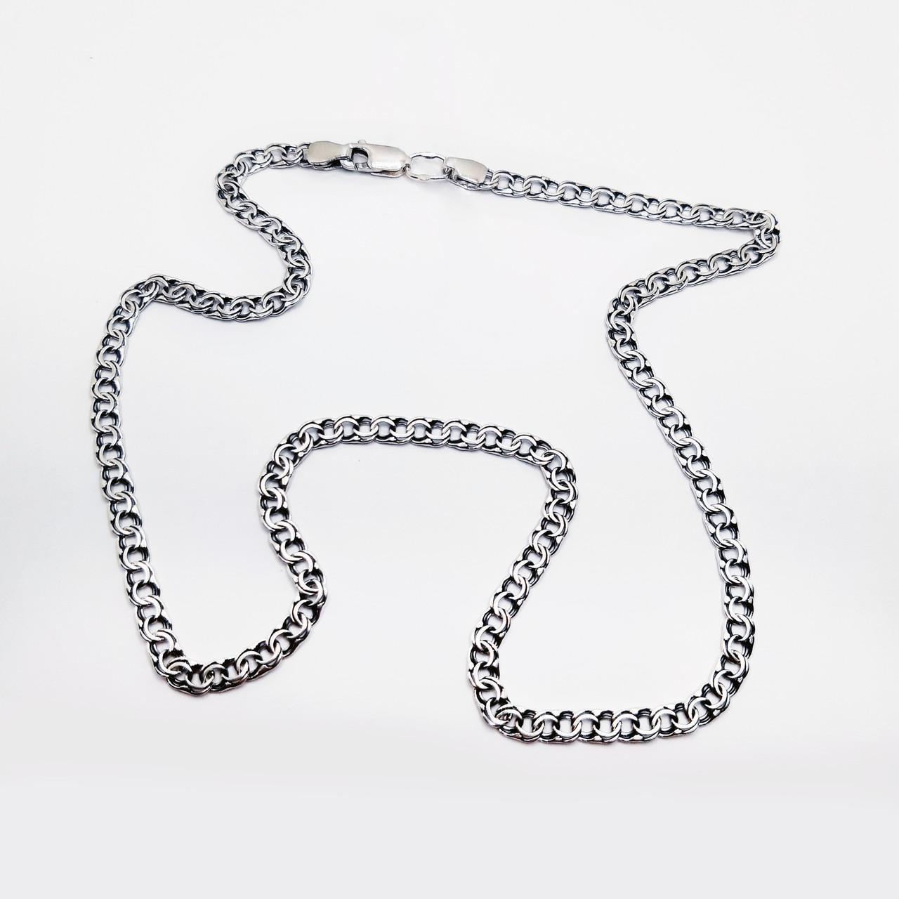 Цепочка серебро бисмарк чернение 925° 8,15 г р. 45 (2311773733)