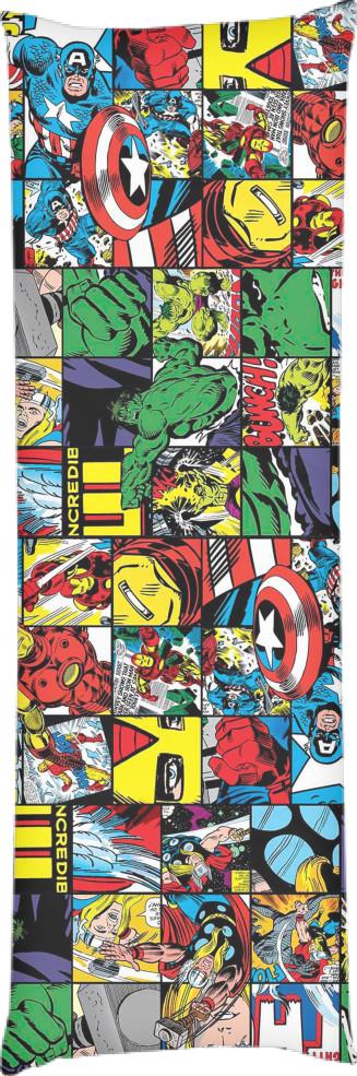 Подушка дакимакура Marvel 2 60x180 см (14094436)
