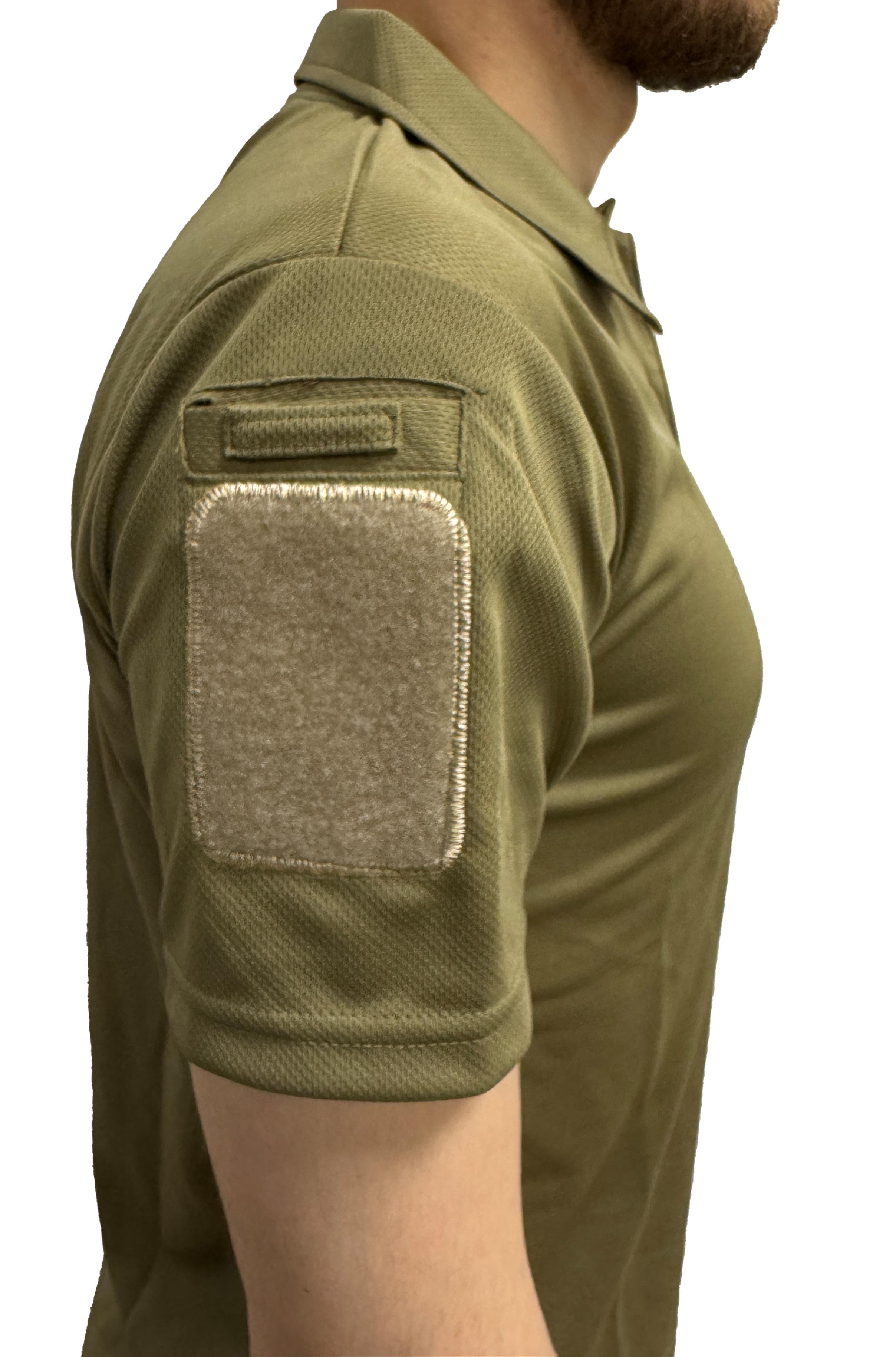 Футболка чоловіча прямого крою з коротким рукавом та коміром-поло L Бежевий - фото 2