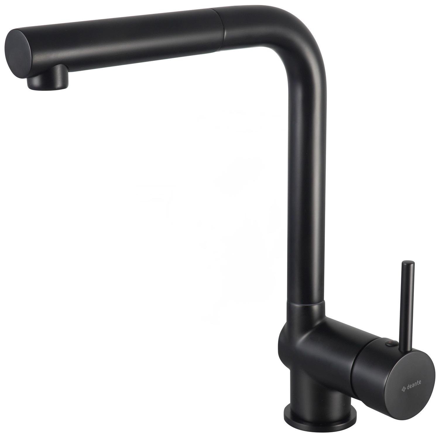 Смеситель для кухни Deante Aster BCA_N73M с видвижной лейкой Черный (205738)