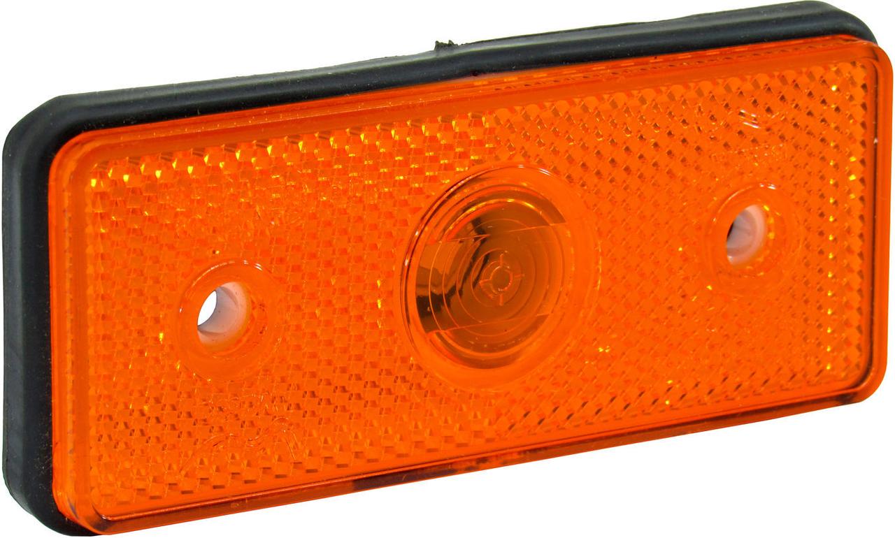 Фонарь габаритный универсальный Русланкомплект боковой 24V LED Желтый (ФГС-136)