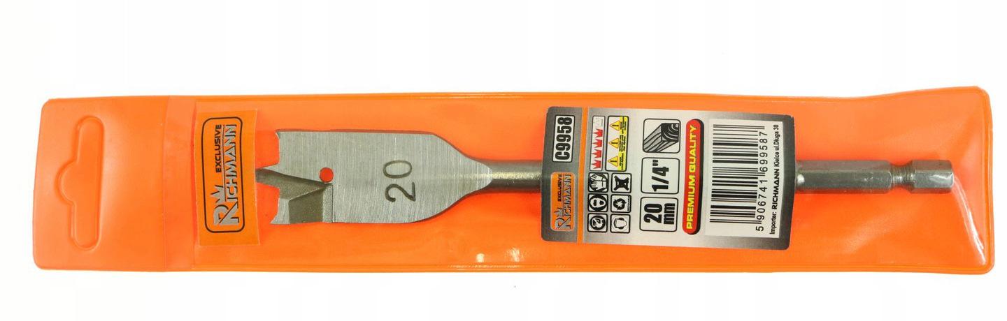 Свердло по дереву пір'яне Richmann посадка в шуруповерт 20 мм (C9958) - фото 5