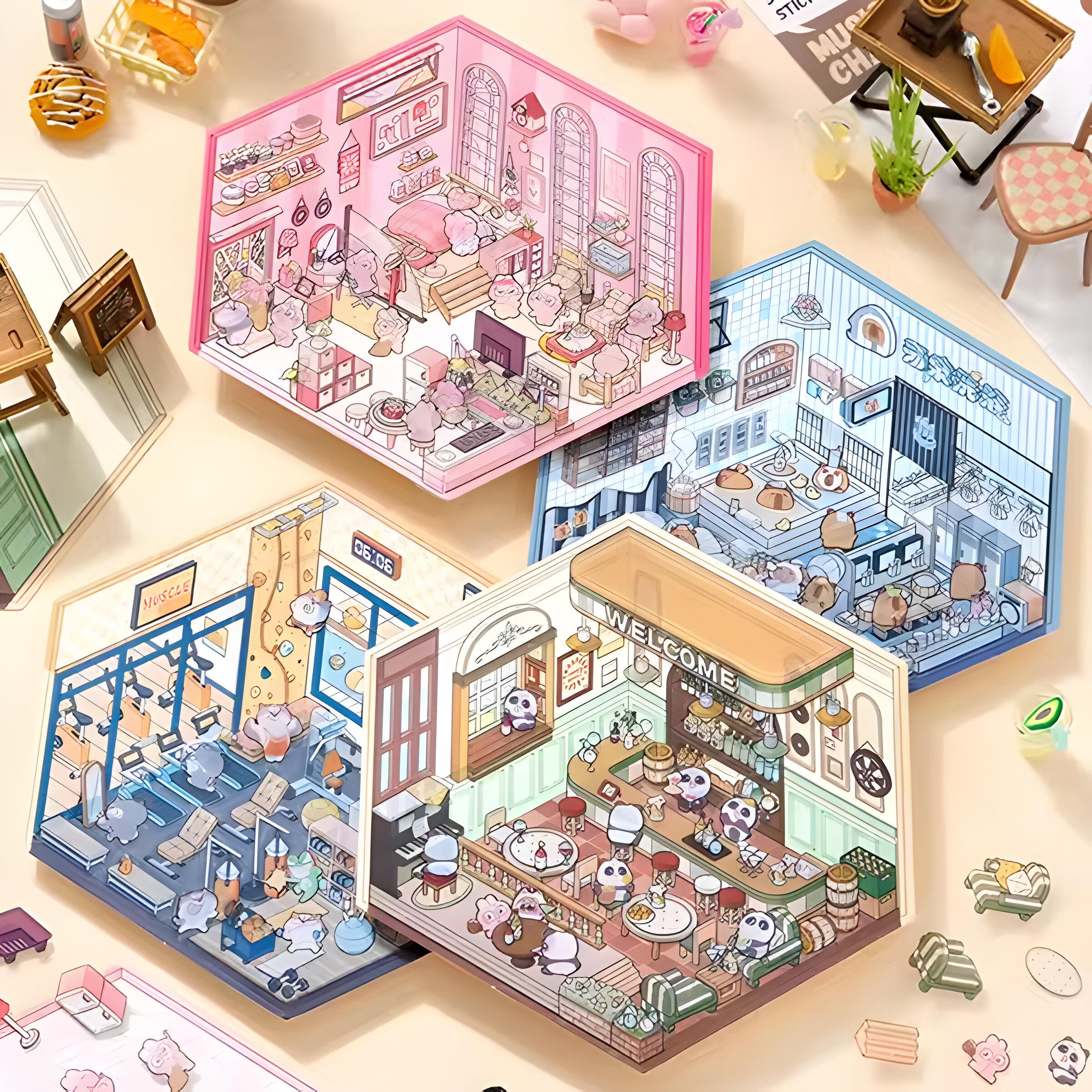 Набор 3D наклеек 4в1 румбокс разные цвета многоразовые (25-82) - фото 2