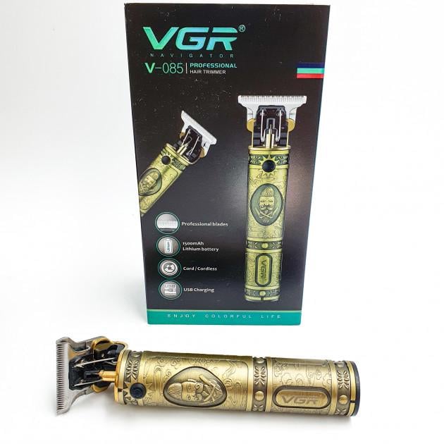 Машинка-триммер для стрижки VGR V-085 Gold аккумуляторна