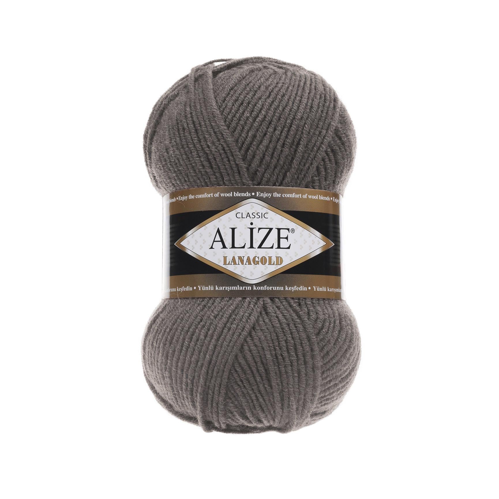 Пряжа Alize Lana Gold 348 Темно-серый (5863)