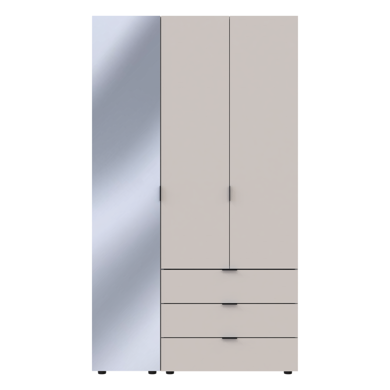 Шафа для одягу Doros Гелар 2 ДСП/Дзеркало 116,5х49,5х203,4 см Кашемір (80737655)