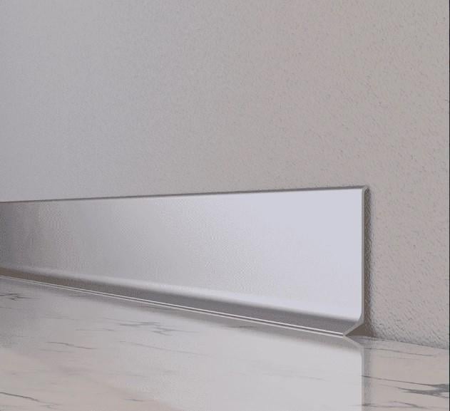 Плинтус алюминиевый накладной 60х12х2700 мм Анод (20715992)