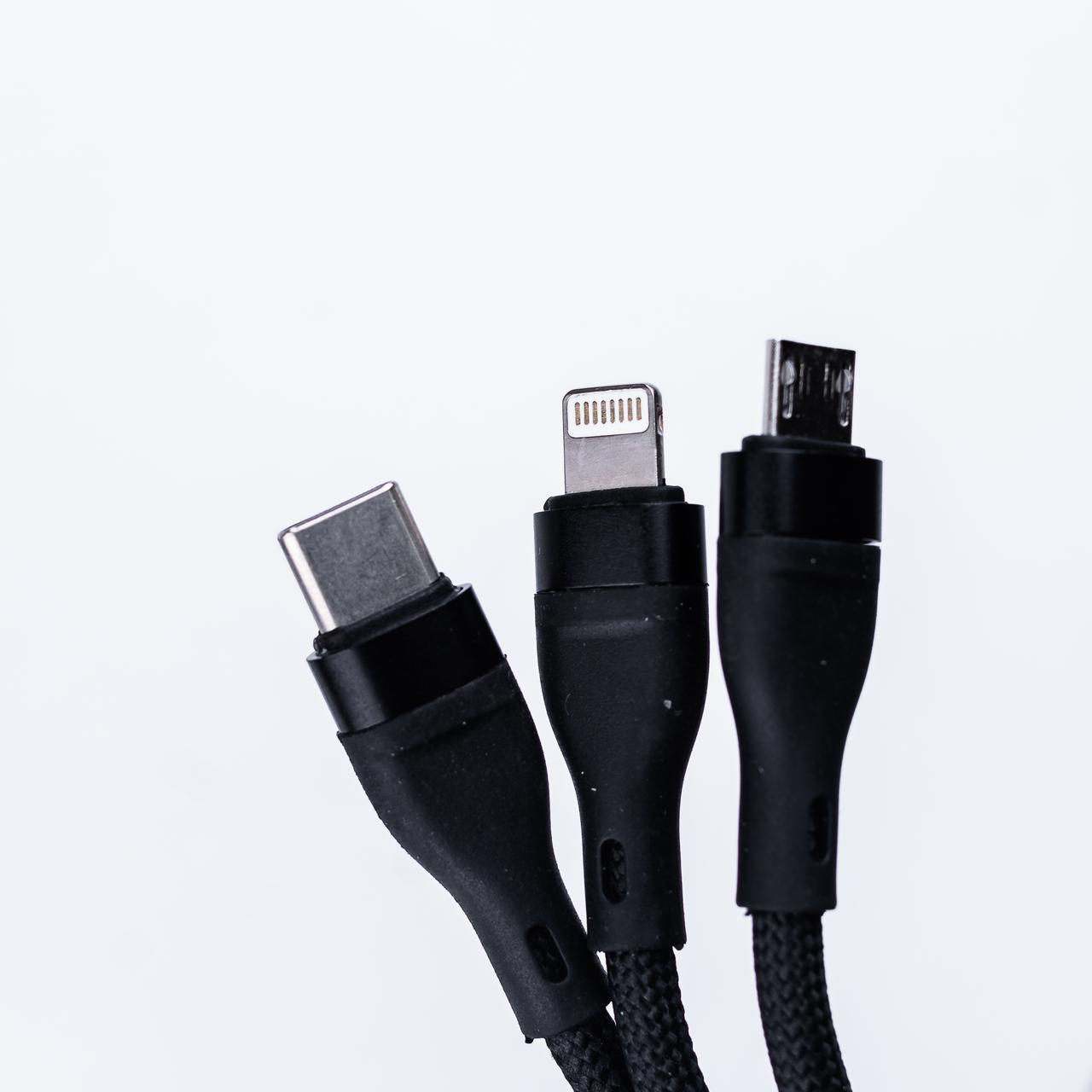 Кабель для заряджання microUSB/Type-C/Lightning 3в1 (4048) - фото 7 Кабель для заряджання microUSB/Type-C/Lightning 3в1 (4048) - фото 7