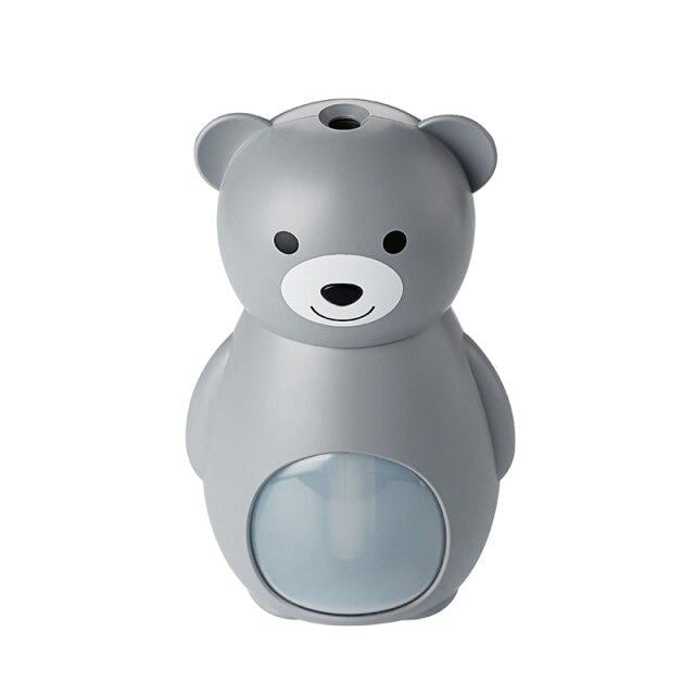 Зволожувач повітря Humidifier Bear EL-1178 Ведмедик з LED підсвіткою від USB 160 мл Сірий