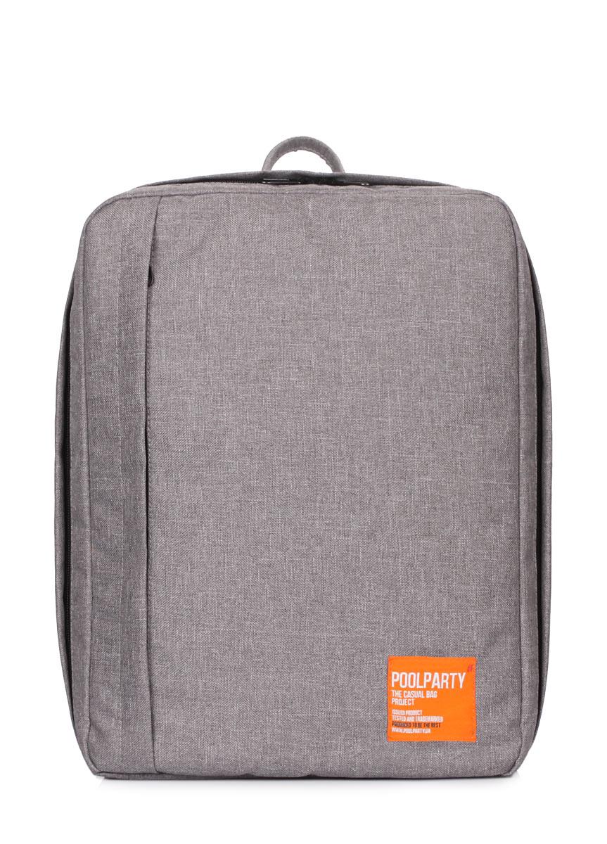 Рюкзак для ручной клади POOLPARTY airport-grey Wizz Air/МАУ 40x30x20 см Серый